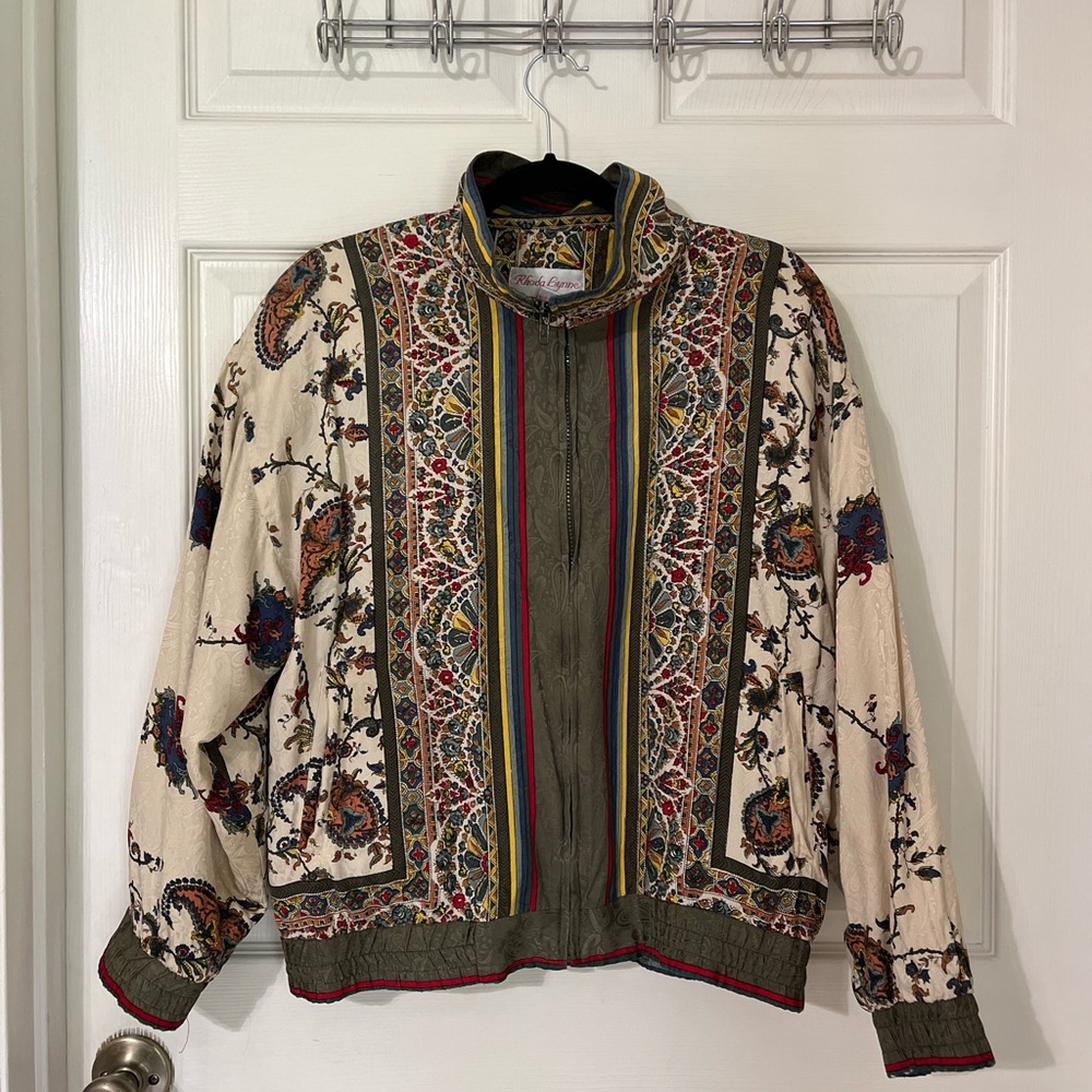 Vintage floral windbreaker jacket